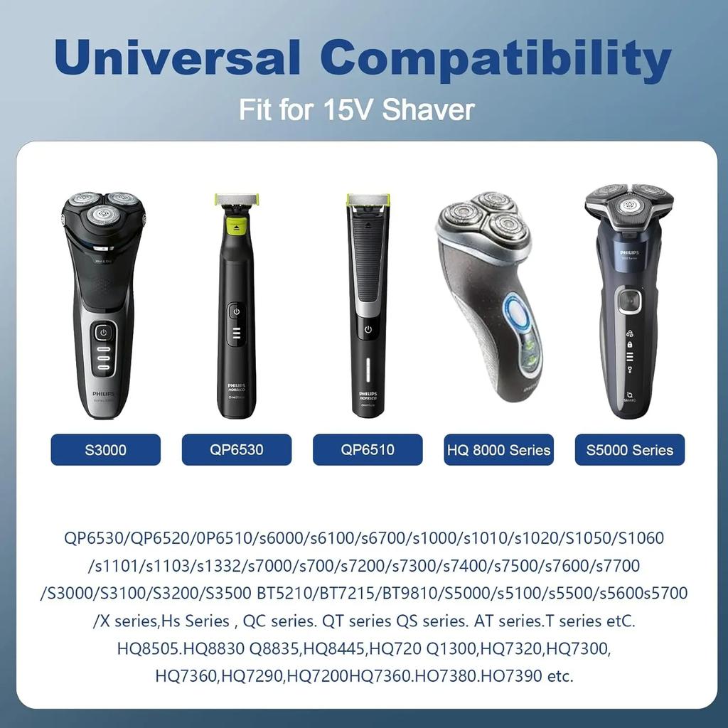Адаптер для бритвы 15 В HQ8505 Type-C, конвертер для зарядки для Philips Norelco One Blade Pro QP6520 QP6530 QP6510, триммер для бороды