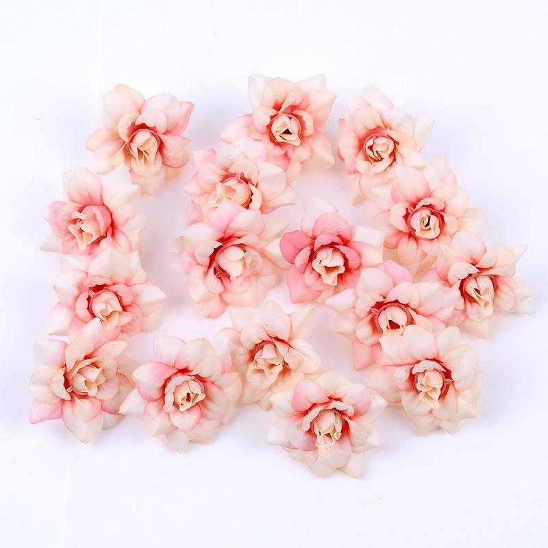20PCs Rose Artificial Flowers Head Silk Fake Flowers Wedding Party Home Living Room Dining Table Garden Decorations DIY Crafts