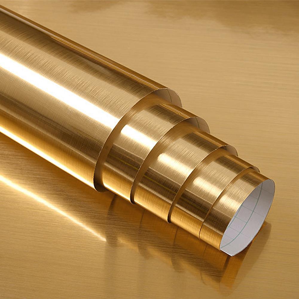 ПВХ Металл Матовый Золото Серебро Съемные Обои Декор Пленка Винил Водонепроницаемый Маслостойкий Бытовая Техника Дом Кухня Лифт Наклейка
