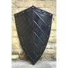 Medieval Leaf Pointed Shield ~ Larp Reenactment Cosplay Black Heater Shield