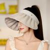 Ladies Foldable Sun Hat With Wide Brim And Adjustable Fit For Beach And Travel