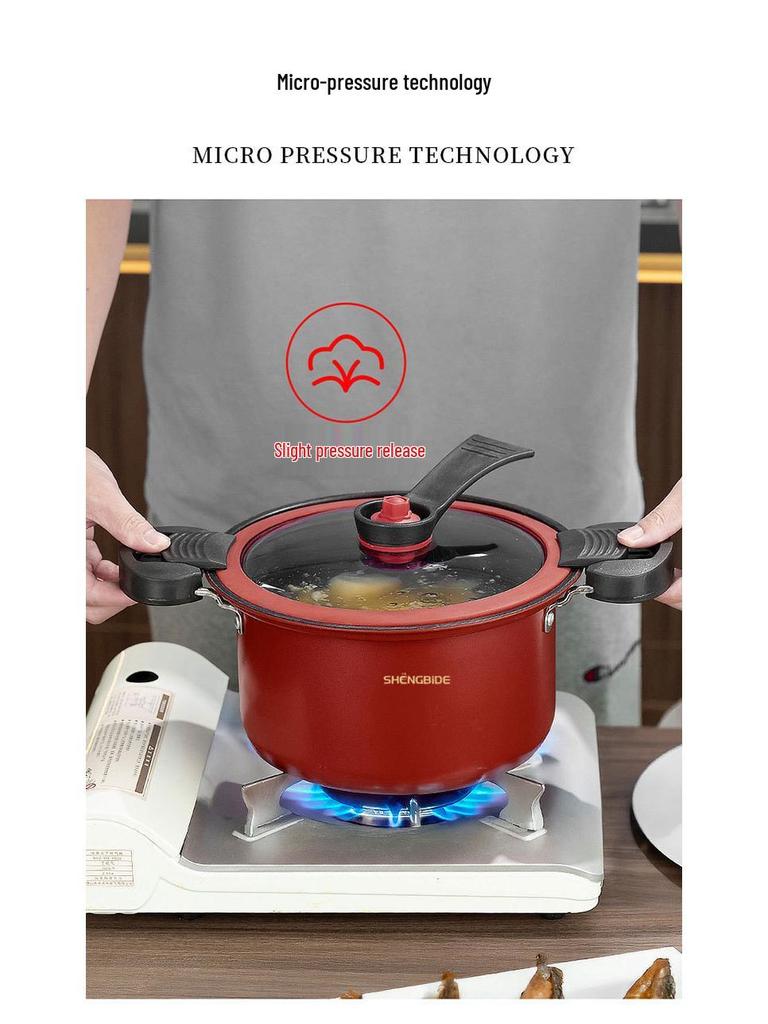3,5 л Утолщенная пароварка микродавления и кастрюля для каши для газовых и индукционных плит