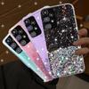 Luxury Glitter Bling Stars Phone Case For Samsung Galaxy A05S A04S A04E A14 A24 A34 A54 A25 M14 M34 M54 5G 4G S23 FE Ultra Plus Soft Silicone Cover