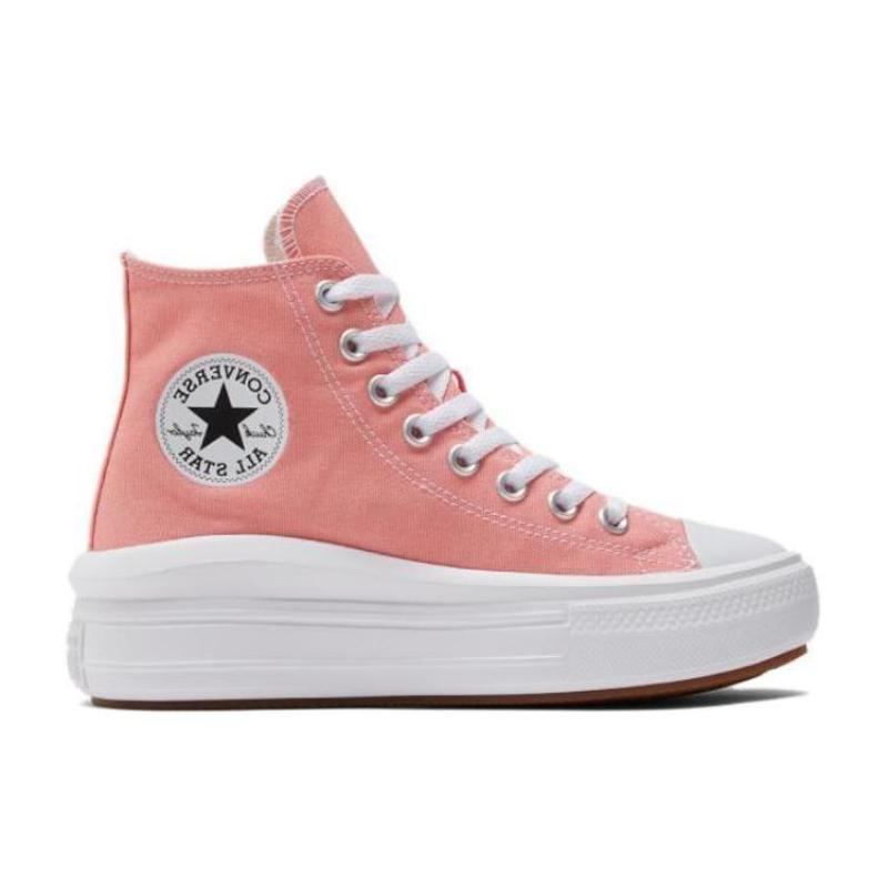 Converse All Star Move Comfortable Everyday High Top Canvas Shoes Women's Pink