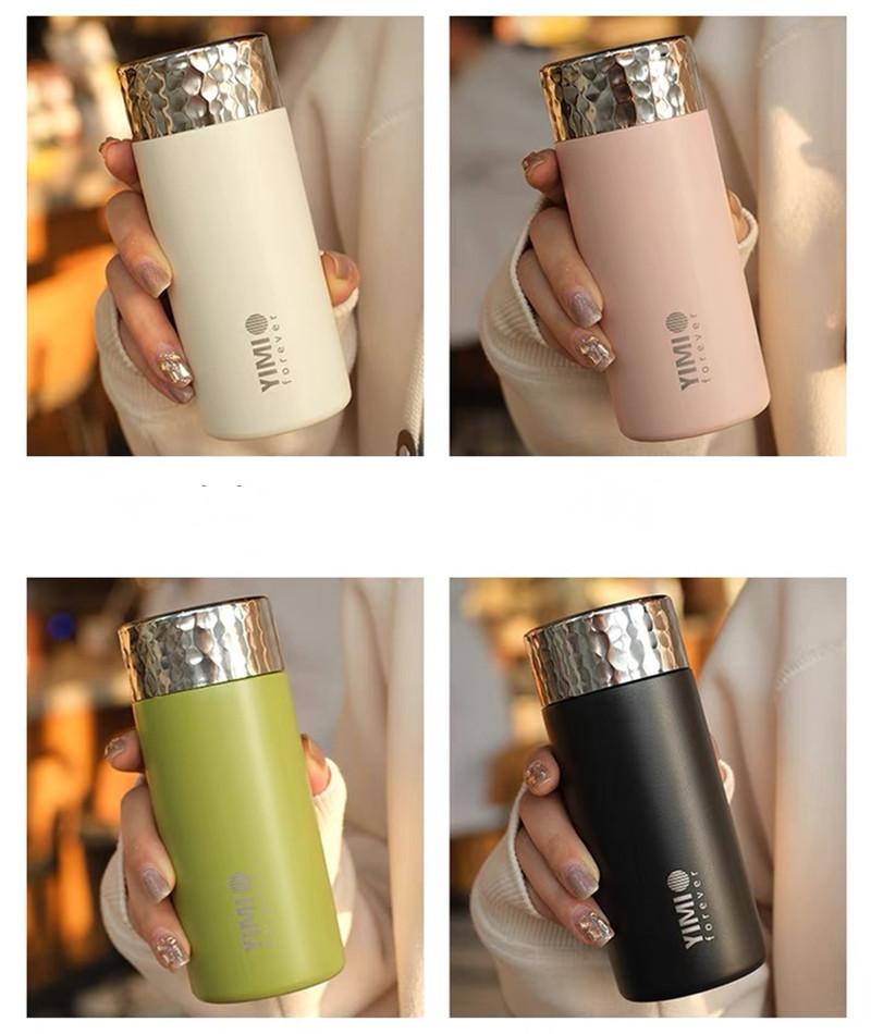 220ml/330ml Fashion Mini Stainless Steel 316 Thermal Flask Portable Pocket Coffee Tea Thermal Water Bottle Tumbler