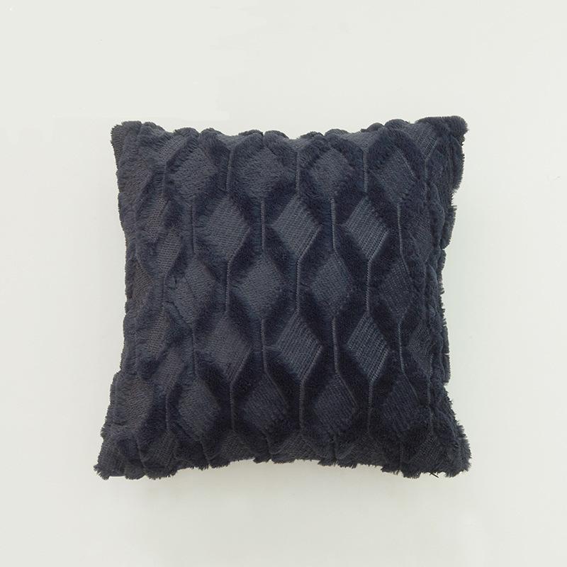 Наволочка для диванной подушки в стиле инс, скандинавский стиль, однотонная, легкая роскошь, плюшевая, домашняя ткань, наволочка