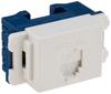 Embedded Telephone Modular Jack 6 Poles 6 Cores Full Terminal White WNT15669W