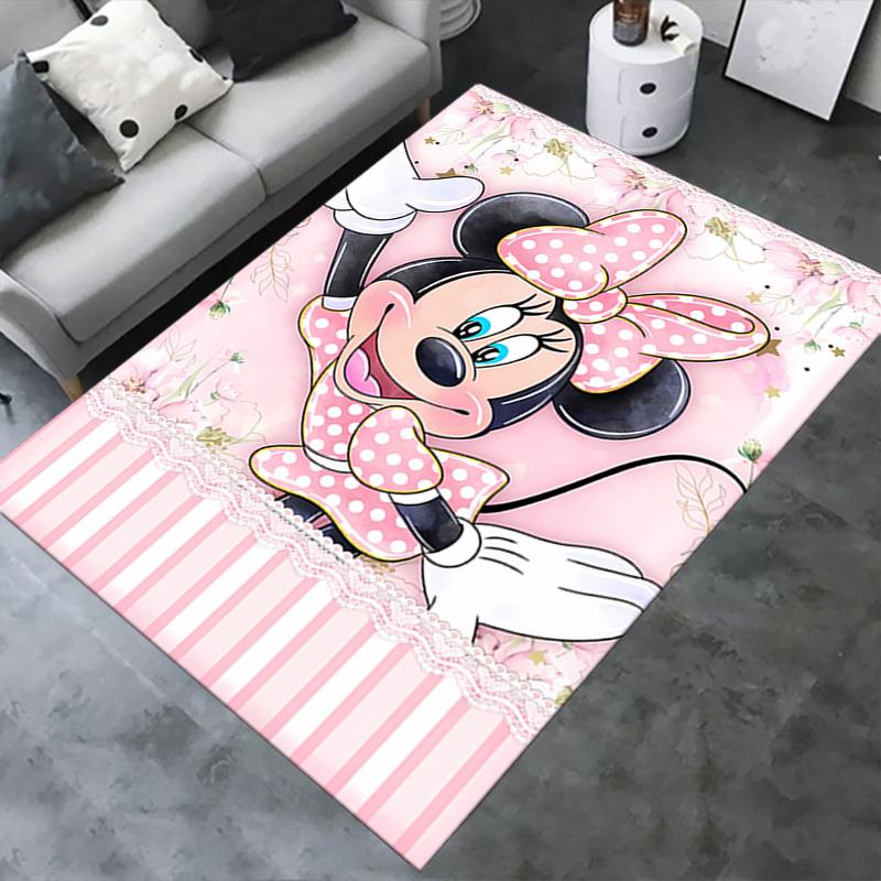 Office Carpet, Desk Mat, Gift for Home Decor, Cute Minnie Mouse Design, Soft and Warm Floor Covering, Ideal for Room or Decorationa103