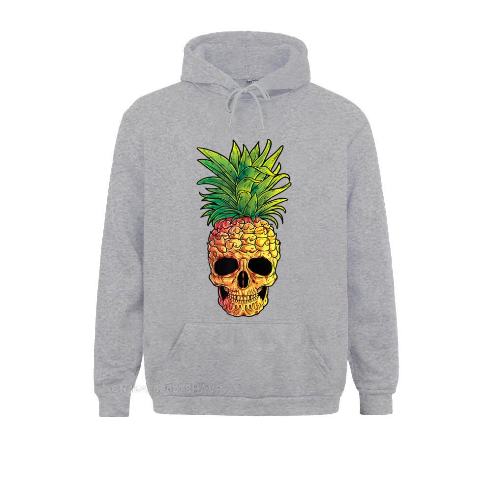 Ананас Череп Забавные пляжи Алоха Гавайи Гавайи Гот Толстовка Унисекс Хип-хоп Мужские толстовки Толстовки с длинными рукавами Капюшоны