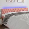VidaXL LED Headboard Bedroom Furniture Double Bed Accessory Head of Bed Frame Interior Pink 3122019