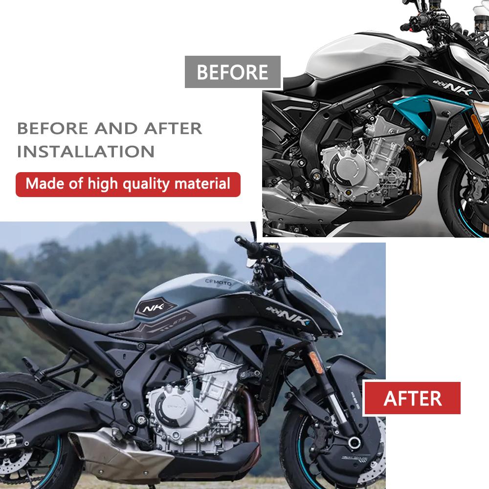 ДЛЯ CFMOTO 675NK 675 NK 2025 Наклейки на мотоцикл Резиновая накладка-защита на бак Мотоциклетные наклейки Боковые противоскользящие наклейки