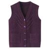 Cardigan Autumn and Winter Vest Women Vest V-neck Waistcoat Middle-aged and Elderly Temperament Elegant Elderly Clothes