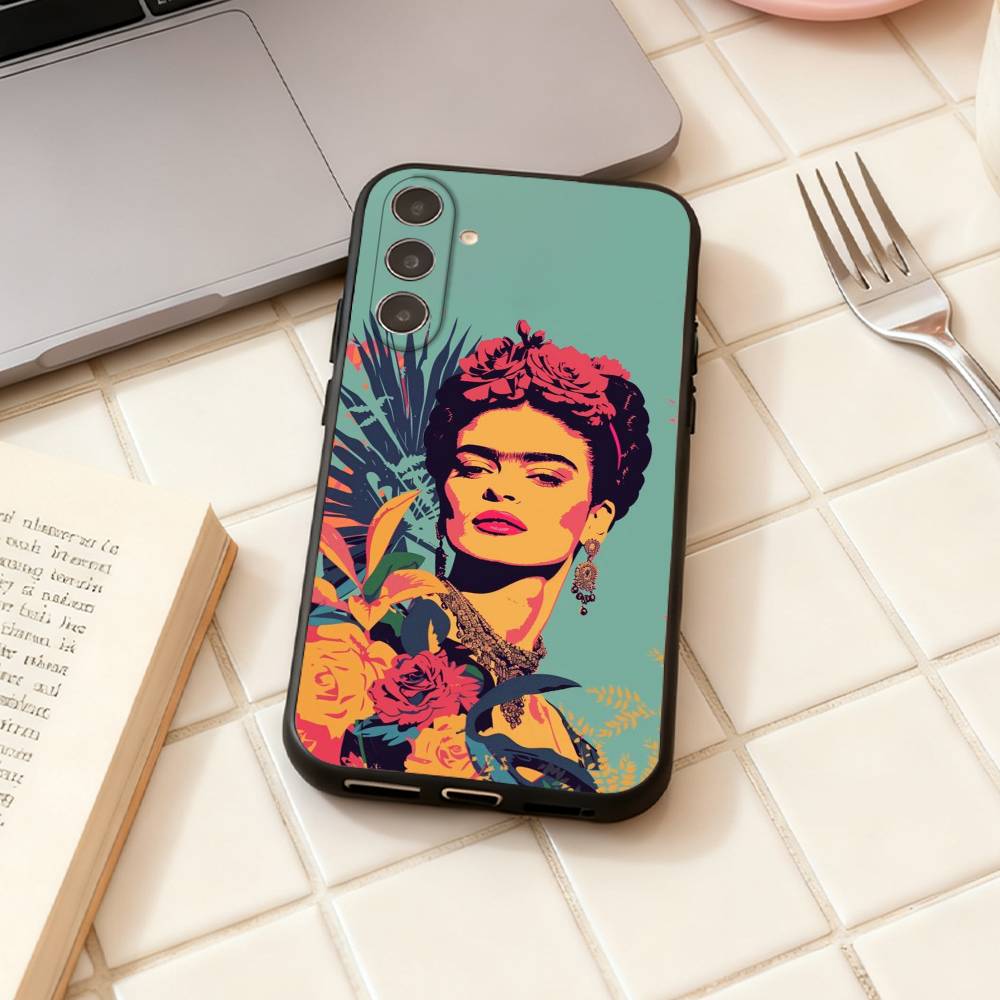 Art F-Frida Kahlo phone Case For Samsung Galaxy A73,A72,A71,A70,A53,A52,A51,Others Soft Black Shell