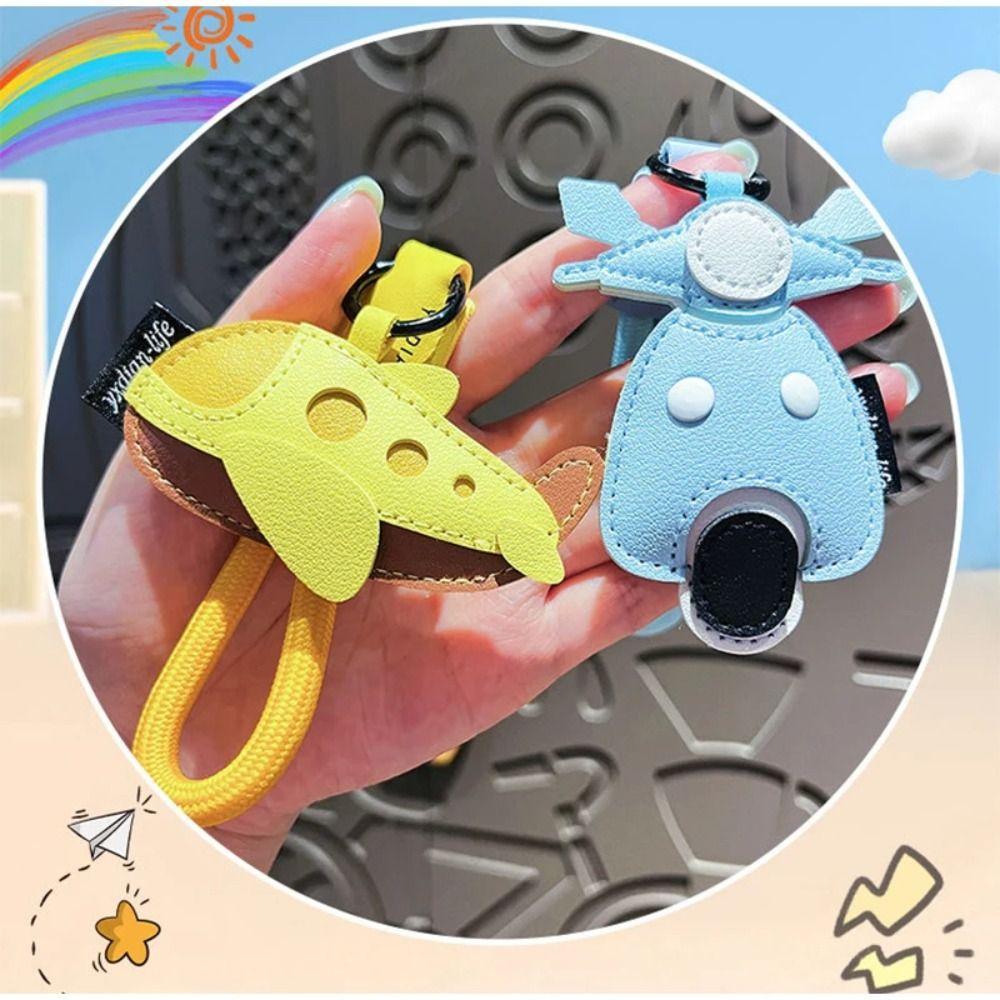 Cute Bus Shape Keychain Unique Bag Pendant Creative Cartoon Airplane Keychain Gift