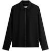 Casual Commuter Classic Structured Zip Collar Jacket Shirt Men Jacket Space-Black J326629