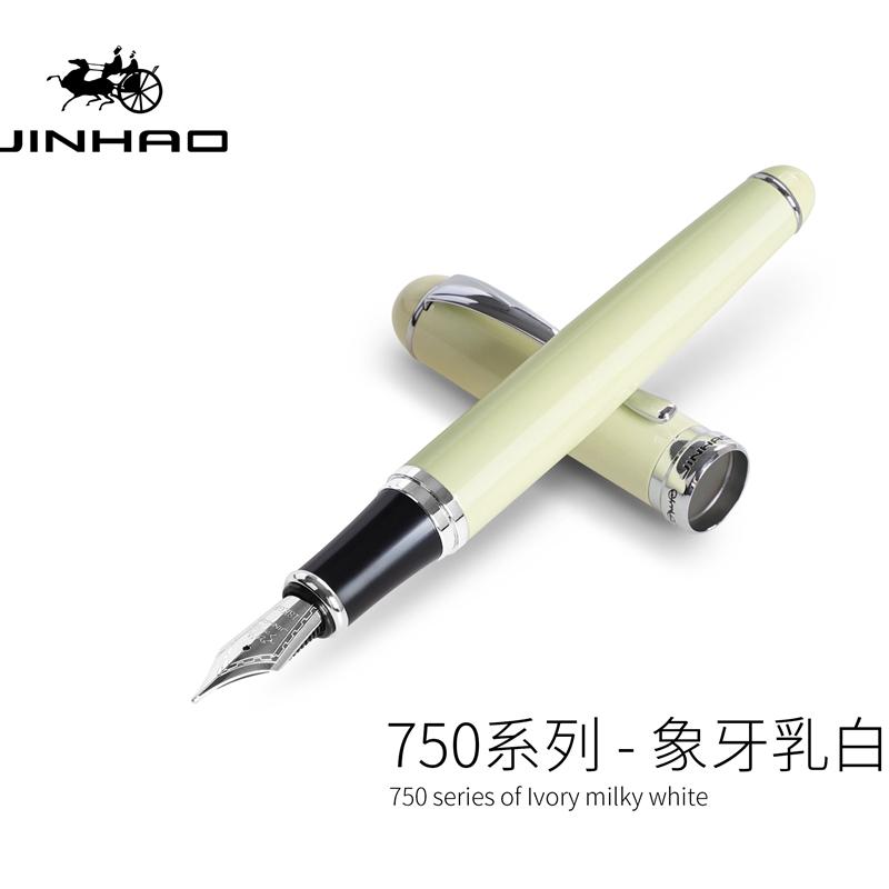 Jinhao X750 Роскошная перьевая ручка Металлическая 0,5 мм Средний стержень Каллиграфические ручки Школьные Полезные Офисные Школьные Канцелярские Товары