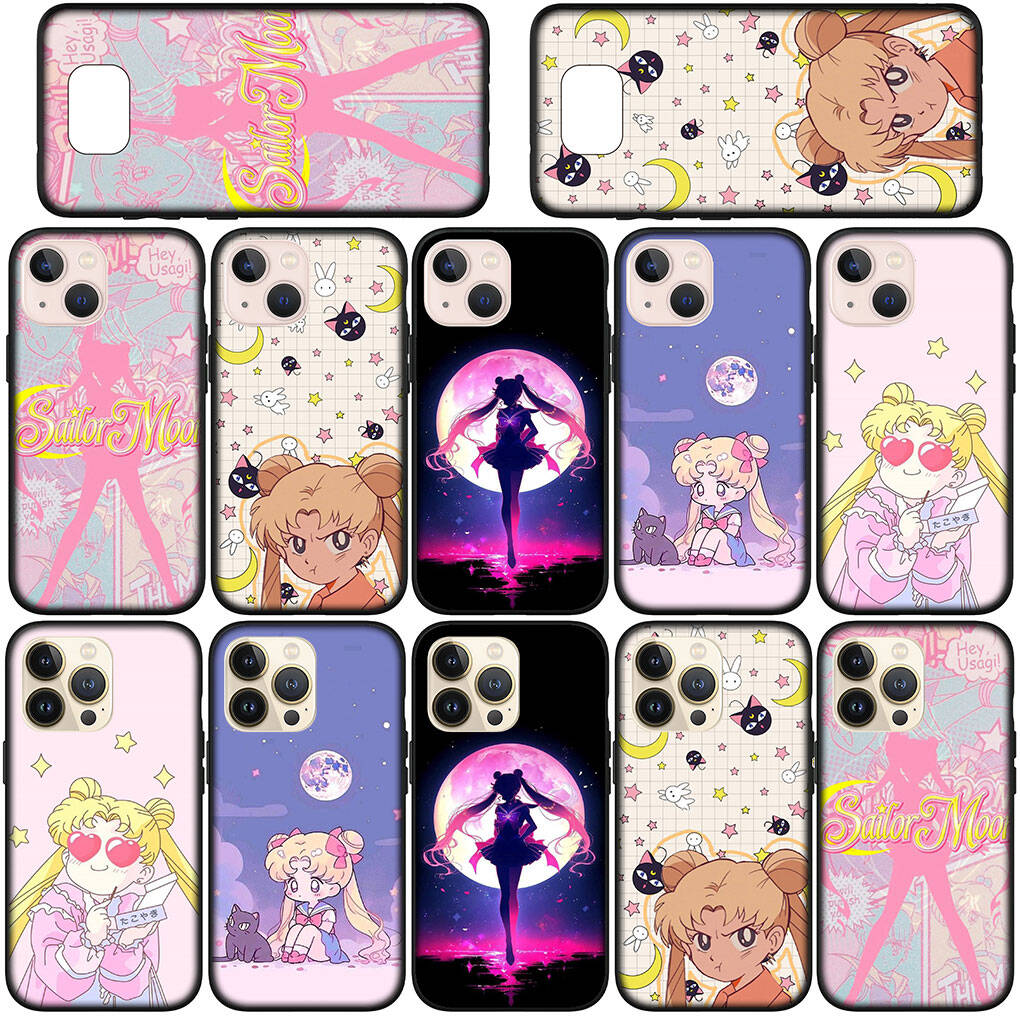 Phone Case for Samsung Galaxy S25 S23 S22 S24 Ultra FE A05 A06 A15 A16 A36 A37 A35 A54 A55 A56 A57 A25 A26 A53 A17 S9 Wallpaper Sailor Moon Girl Cover