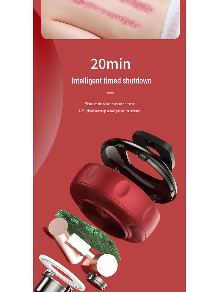 Smart Electric Cupping & Scraping Device with Wireless Charging & Heat Therapy