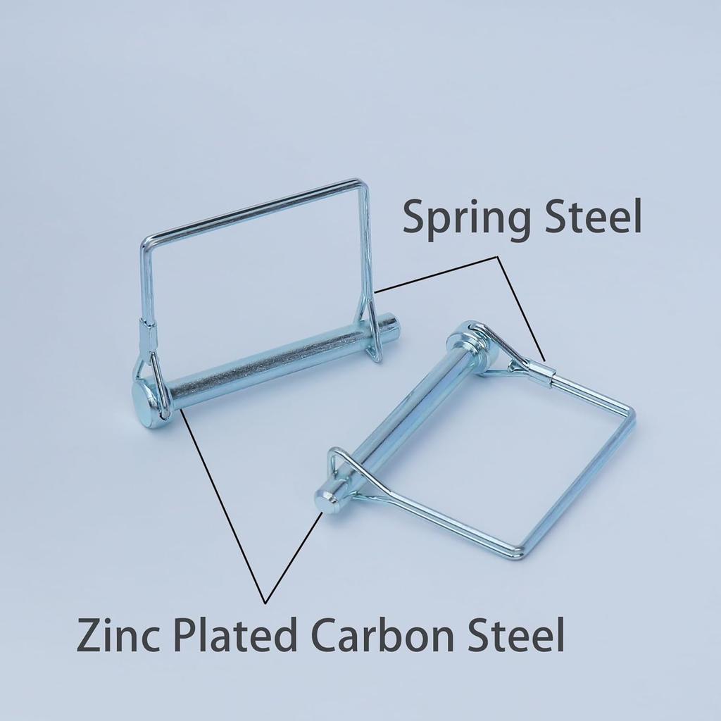4PCS Trailer Hitch Pin, Tivnhuils Square Safety Coupler Pin, Zinc Plated Carbon Steel Trailer Pin, 5/16" X 2.75", Medium