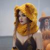 Зимняя утолщенная шапка-маска для лица с вязаным дизайном в виде ушек медведя, из мягкой акриловой ткани, полностью закрывающая шею, для косплей-мероприятий