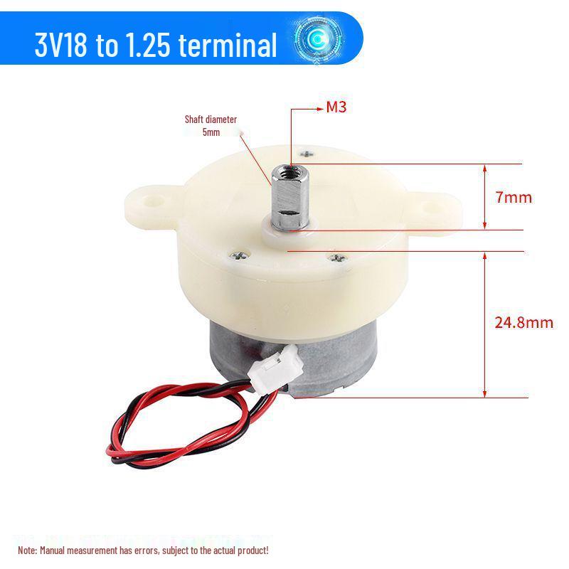 Редукторный двигатель 300 3В-6В для робота, вращающихся поделок, электрического светового короба - Низкая скорость