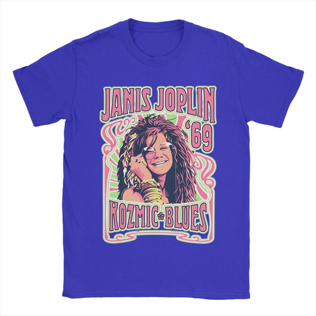 Summer Janis Joplin Live In Concert Fashion TShirts Cotton Tee Shirt for Couple Y2K Classic Plus Size Short Sleeve Top Tees