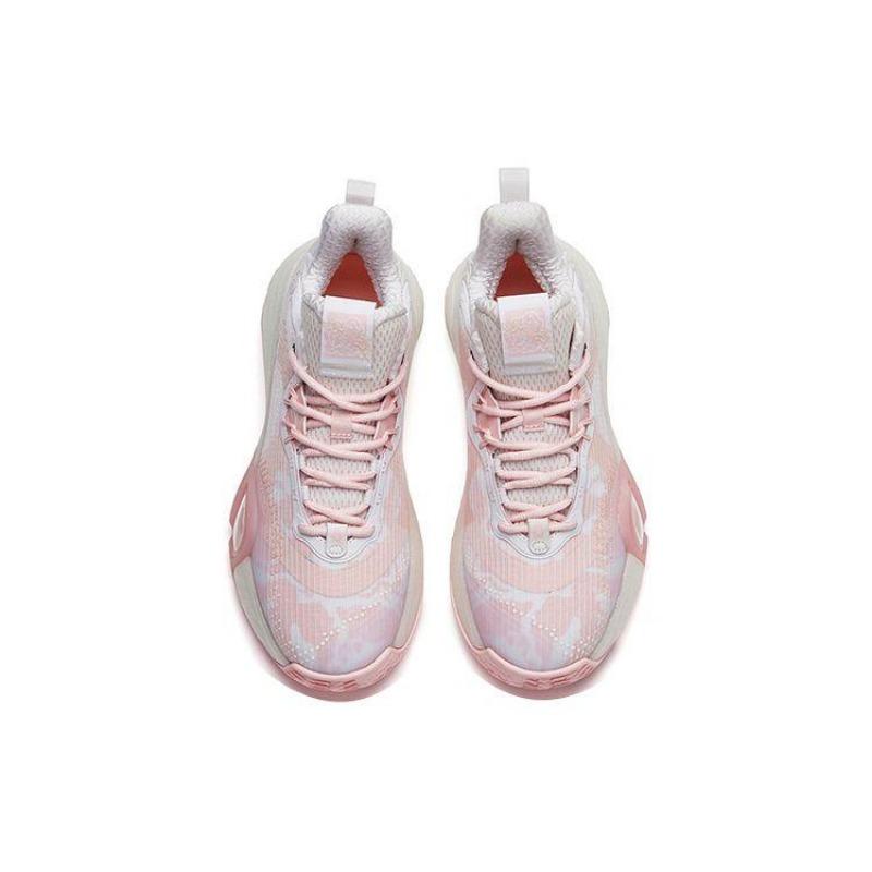 Anta Женские Баскетбольные Кроссовки Mid Top Bubble Pop Практичные Розово-Белые 122211603Q-4