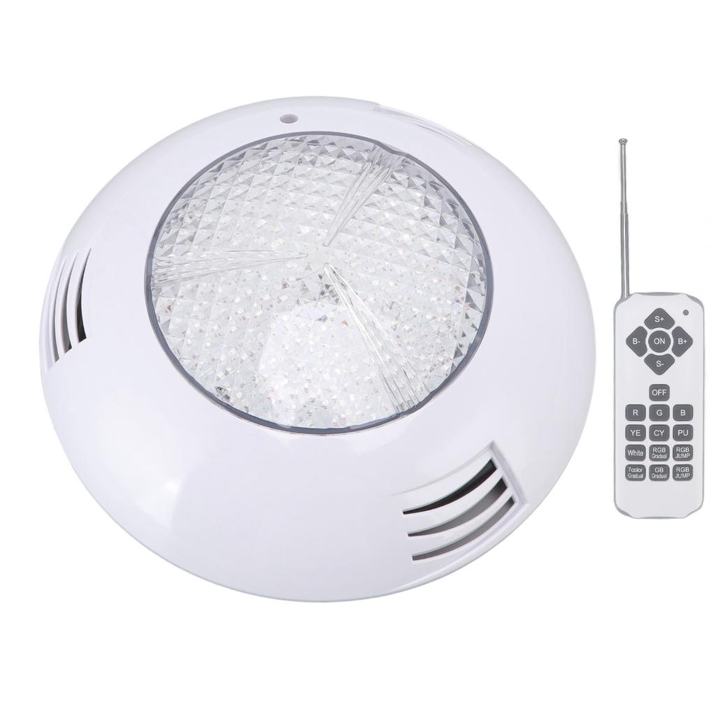 Светодиодные светильники для бассейна AC12V RGB с дистанционным управлением IP68 Водонепроницаемый Высокая пропускаемость Прочный ABS PC Аквариум