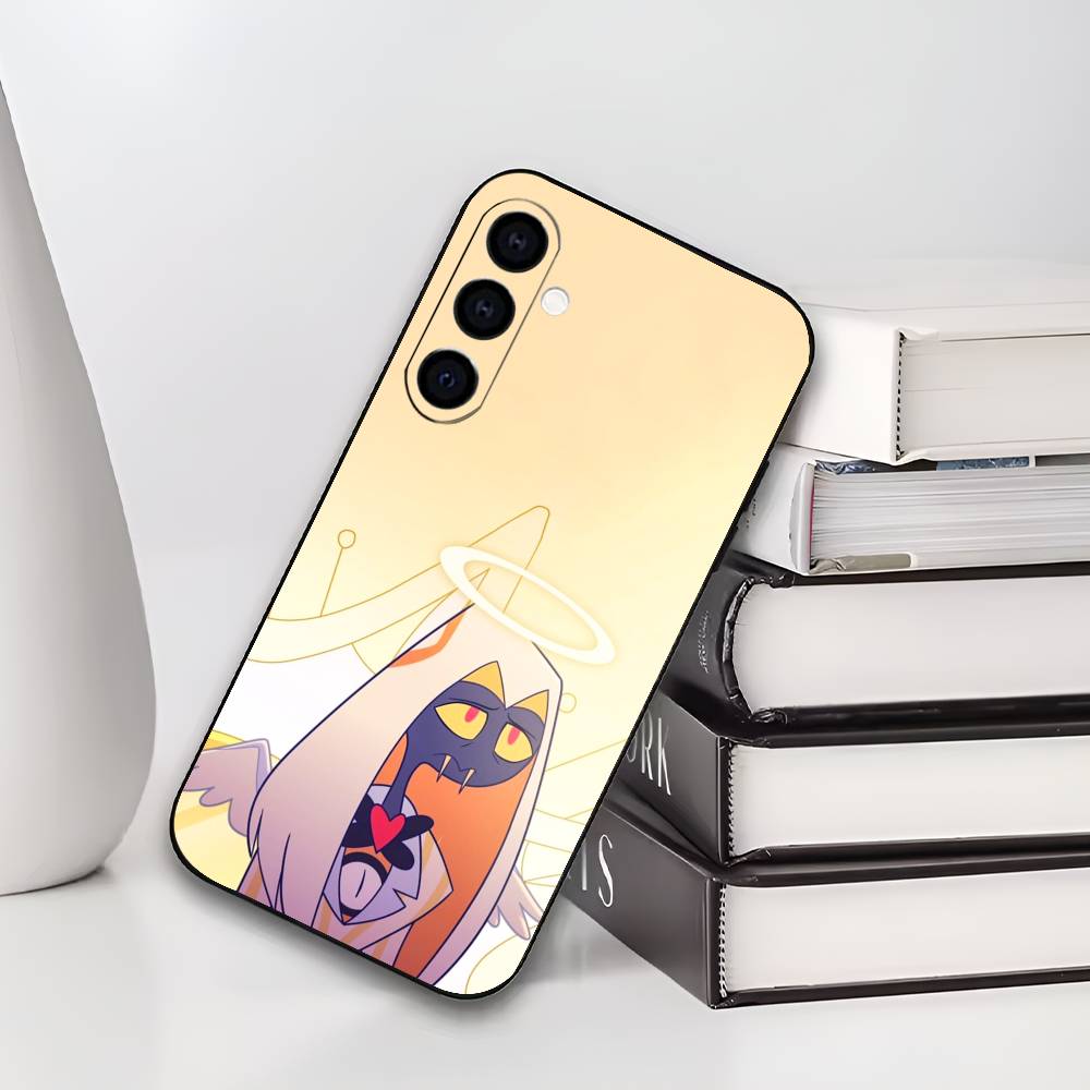 Чехол для телефона Sir Pentious H-Hazbin H-Hotel для Samsung Galaxy A73, A72, A71, A70, A53, A52, A51, Мягкий силиконовый черный чехол