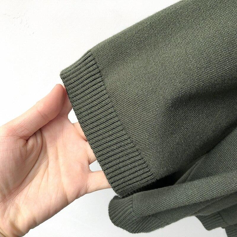 Весенние женские кардиганы, свитера, однотонные свободные пальто с v-образным вырезом и длинными рукавами, универсальные карманы