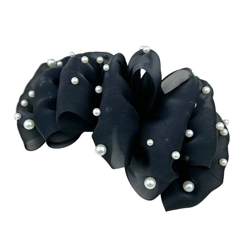 Summer Sweet Multi-Layer Mesh Tulle Big Bow Hair Claw Clips For Women Elegant Bowknot Ponytail Clip Headdress Accessories