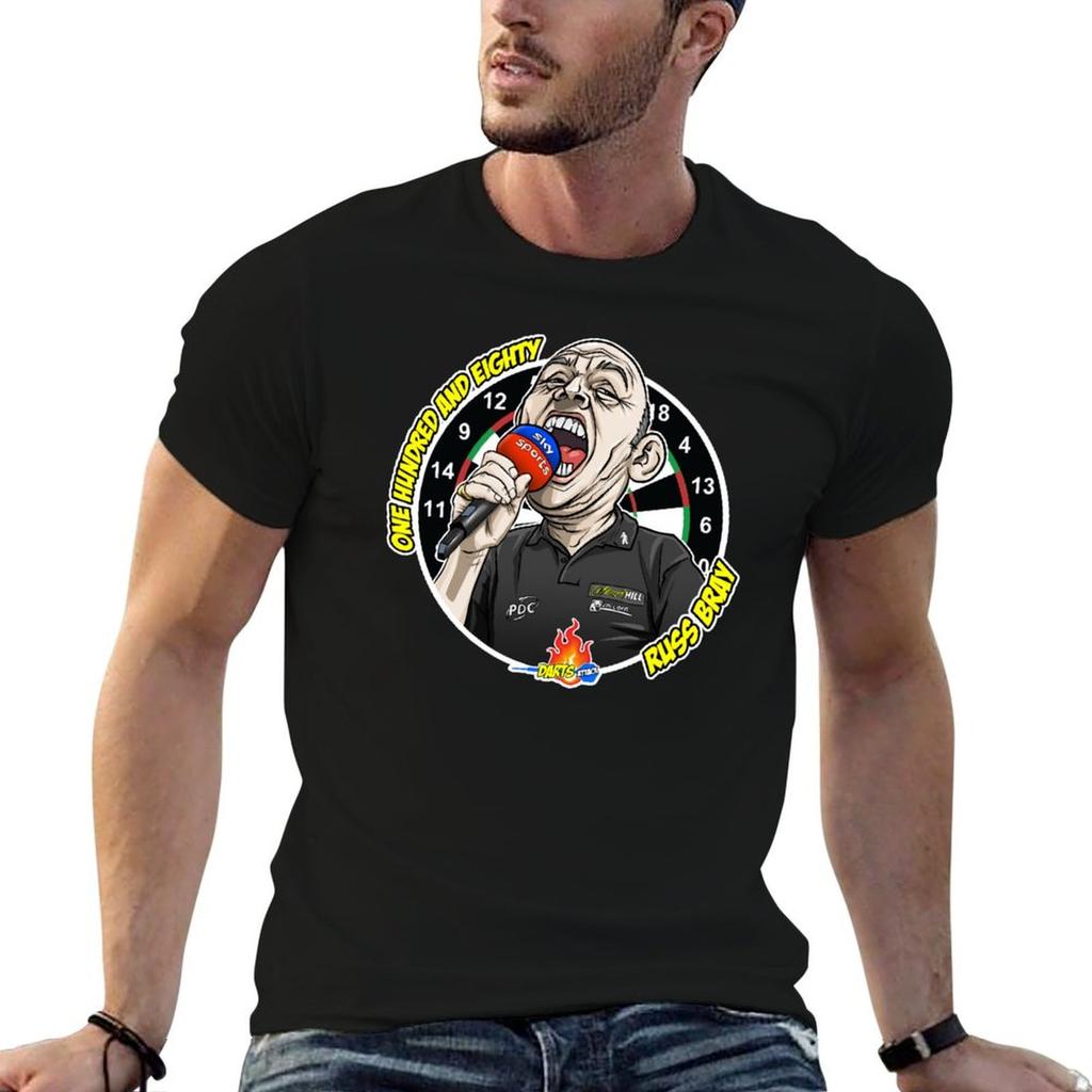 Caricatura Russ Bray By Darts Attack Tshirt Festive Simple Tshirt