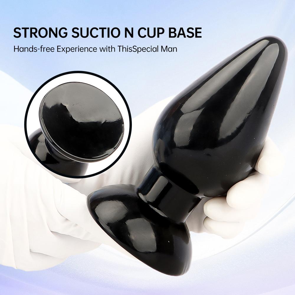 Большая анальная пробка Секс-игрушки Анальные дилдо Черный пенис ПВХ Реалистичный член Фистинг Пеггинг