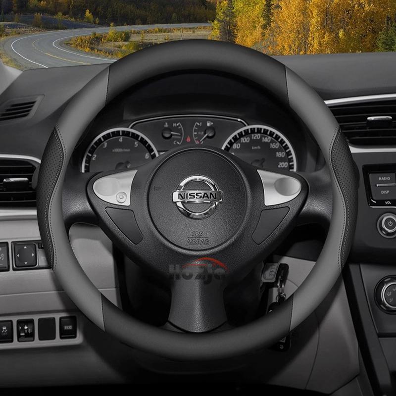 Кожаный чехол на руль автомобиля для Nissan Patrol Y63 Xtrail Kicks Qashqai Versa Sentra Altima Armada 2011 - 2025 Аксессуары