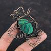 Кулон из малахитового драгоценного камня, обернутый медной проволокой, подвеска в виде кролика, кулон ручной работы, ювелирные изделия из медной проволоки, дизайнерская подвеска, подарки для женщин