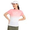 Callaway Футболка с коротким рукавом и воротником-стойкой Влагоотводящая Быстросохнущая Защита от УФ-лучей Гольф-белье C24134215 Женская (Градиентный узор, Влагоотводящий, Быстросохнущий, Защитный) / / 1092_Розовый