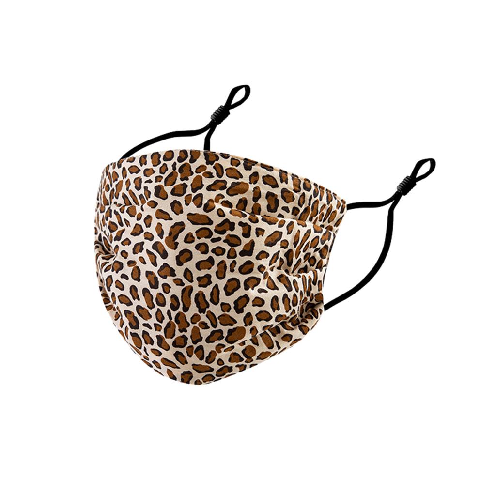 Взрослые женщины леопардовый принт моющаяся безопасная дымчатая маска для лица