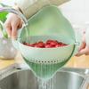 With Handle Rice Washing Bowl Double Layer Sink Rotatable Drainer  Kitchen Home