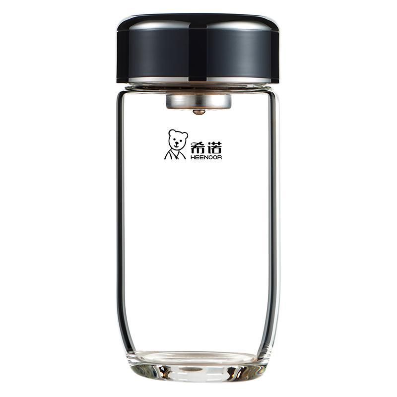 HEENOOR Portable Men's Glass Tea Infuser Bottle