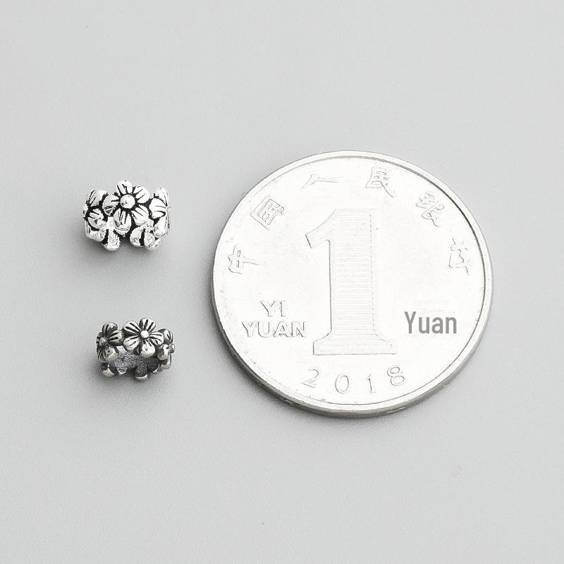 Бусины-разделители в виде цветка из стерлингового серебра 925 пробы для браслетов своими руками