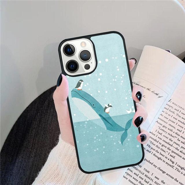 Чехол для телефона с изображением косаток Накладка на заднюю панель для iPhone 17 Air 16 15 14 Plus 11 Pro Max 13 Pro Max 12 Max Coque