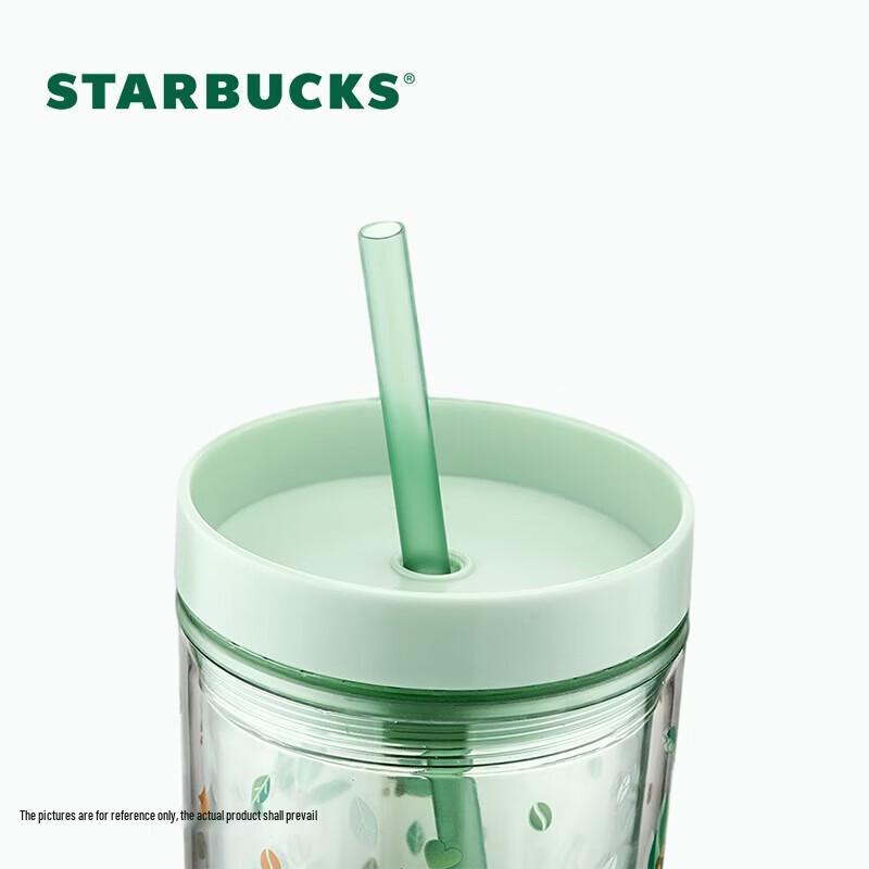 Starbucks Green Wilderness Clear Straw Tumbler