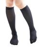Short Stockings Sock Set of Women's Stockings, Five-Toe (High Length), 3, Black, 22~25cm
