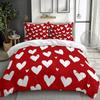 Home Textiles Three-Piece Love Valentine'S Day Digital Printing Quilt Pillowcase Bedding