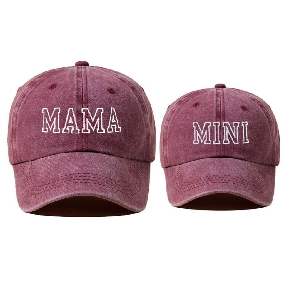 Модные washed cotton MAMA MINI вышитые кепки Винтажные регулируемые бейсболки Дышащие для родителей и унисекс бейсбольные кепки
