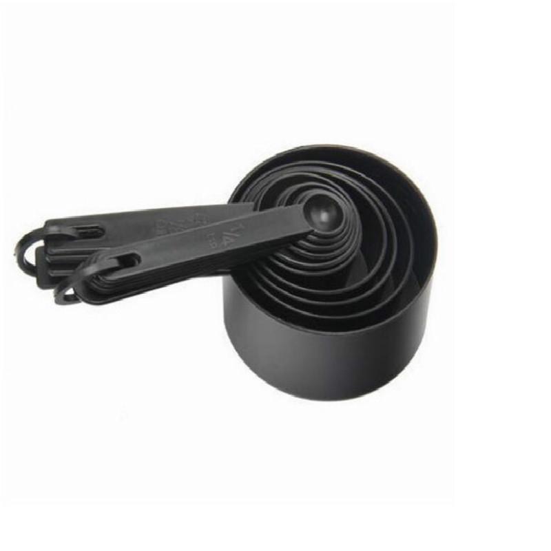 Черная пластиковая мерная ложка для выпечки, 10 шт.