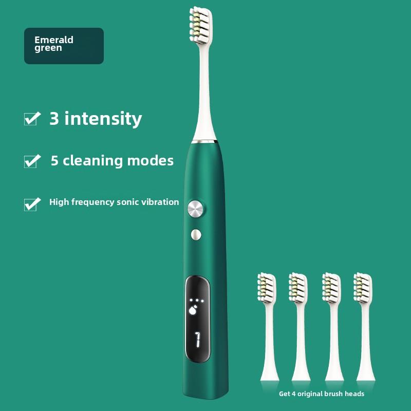 Электрическая зубная щетка, Звуковая вибрация, Индукционная зарядка, Бесплатная насадка для электрической зубной щетки