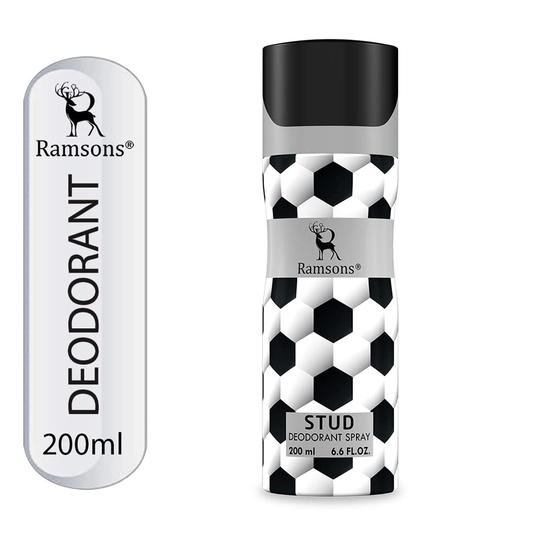 Ramsons - STUD Deodorant Spray | 200 ML | Body Perfume | TN - Bergamot, Pineapple, Lavender | MN - Jasmine, Rose| BN - Amber, Leathery