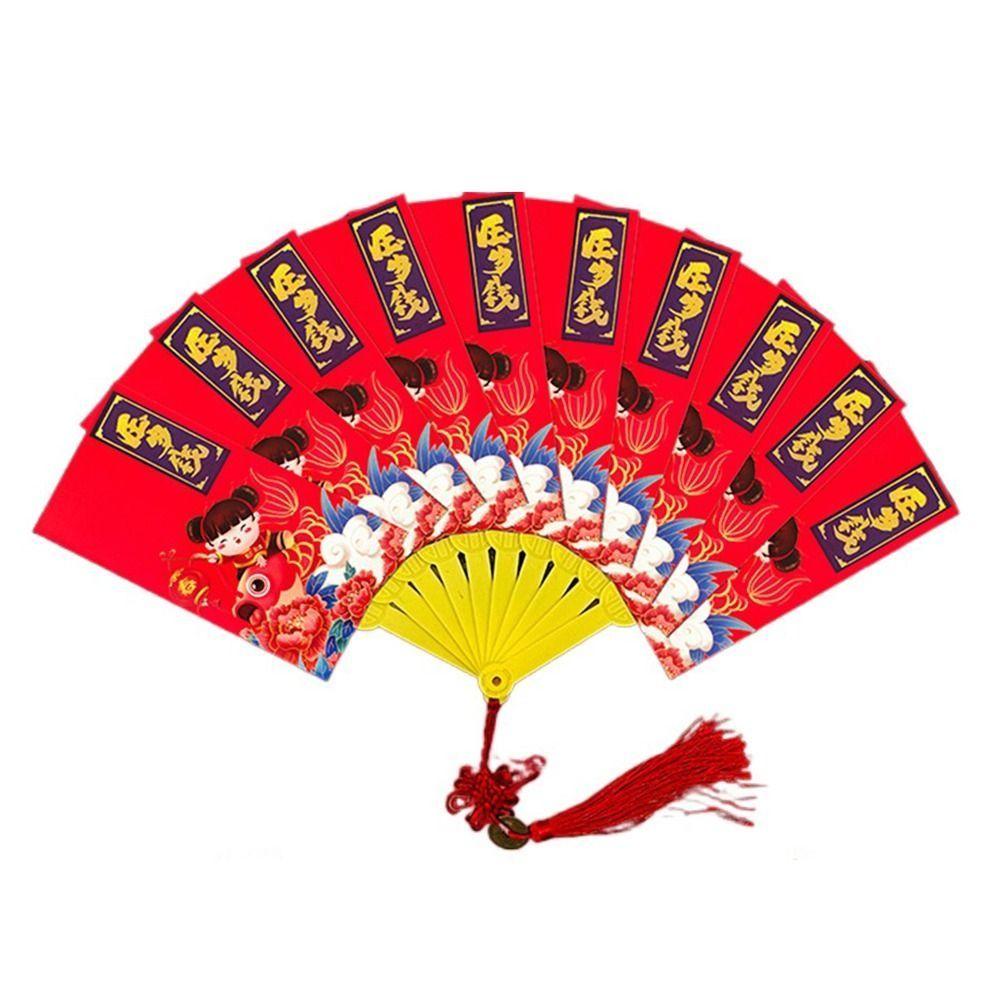 Money Red Pocket New Year Money Pocket Lucky Money Fan Shape HongBao Party Gifts