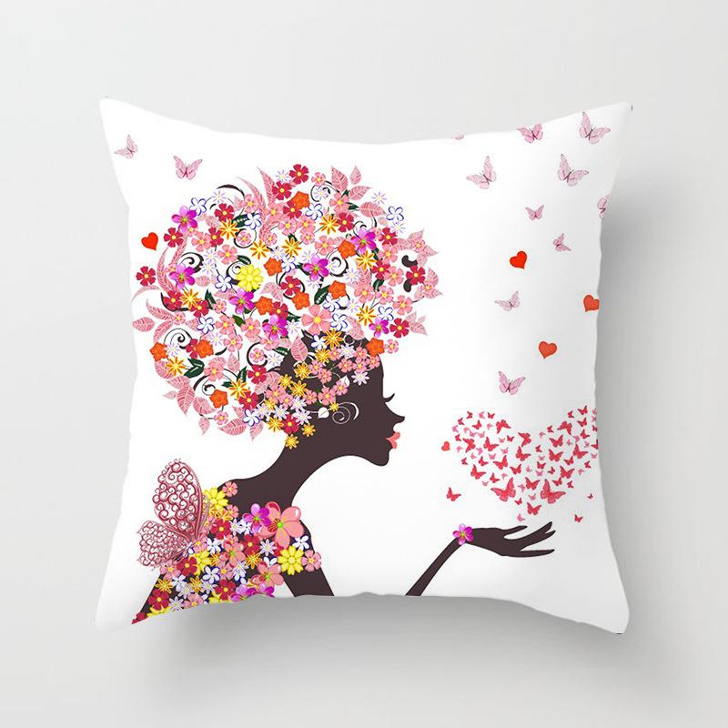 Великолепная наволочка для дивана с рисунком милой девушки, украшение для свадьбы, дня рождения, праздника, домашний декор, наволочка